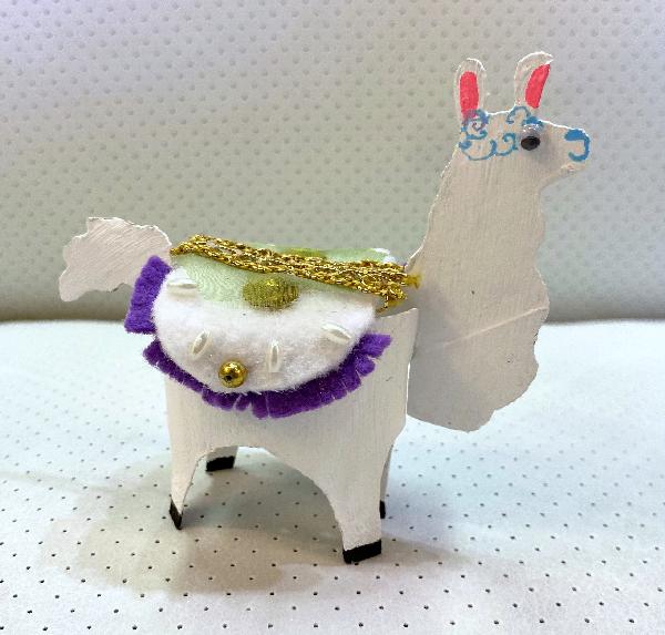 Fancy Cardboard Llama
